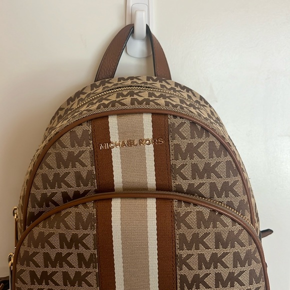 Tan Logo Michael Kors Backpack - Picture 2 of 5